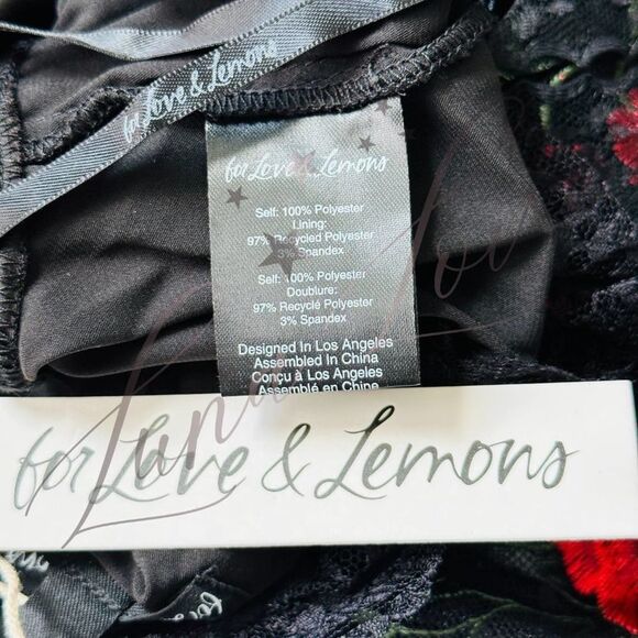 FOR LOVE & LEMONS Araceli Maxi Dress In Red Embroidered Floral NWT - Picture 11 of 12